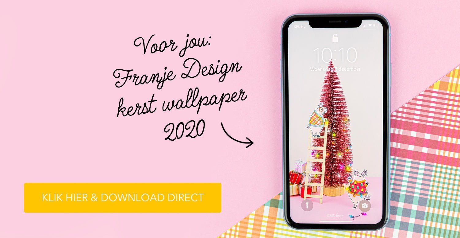 Maak je smartphone happy met de free kerst goodie van Franje Design!
