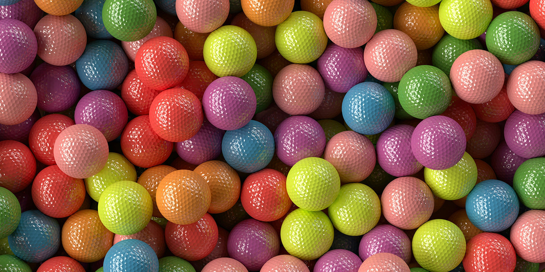 gekleurde golfballetjes