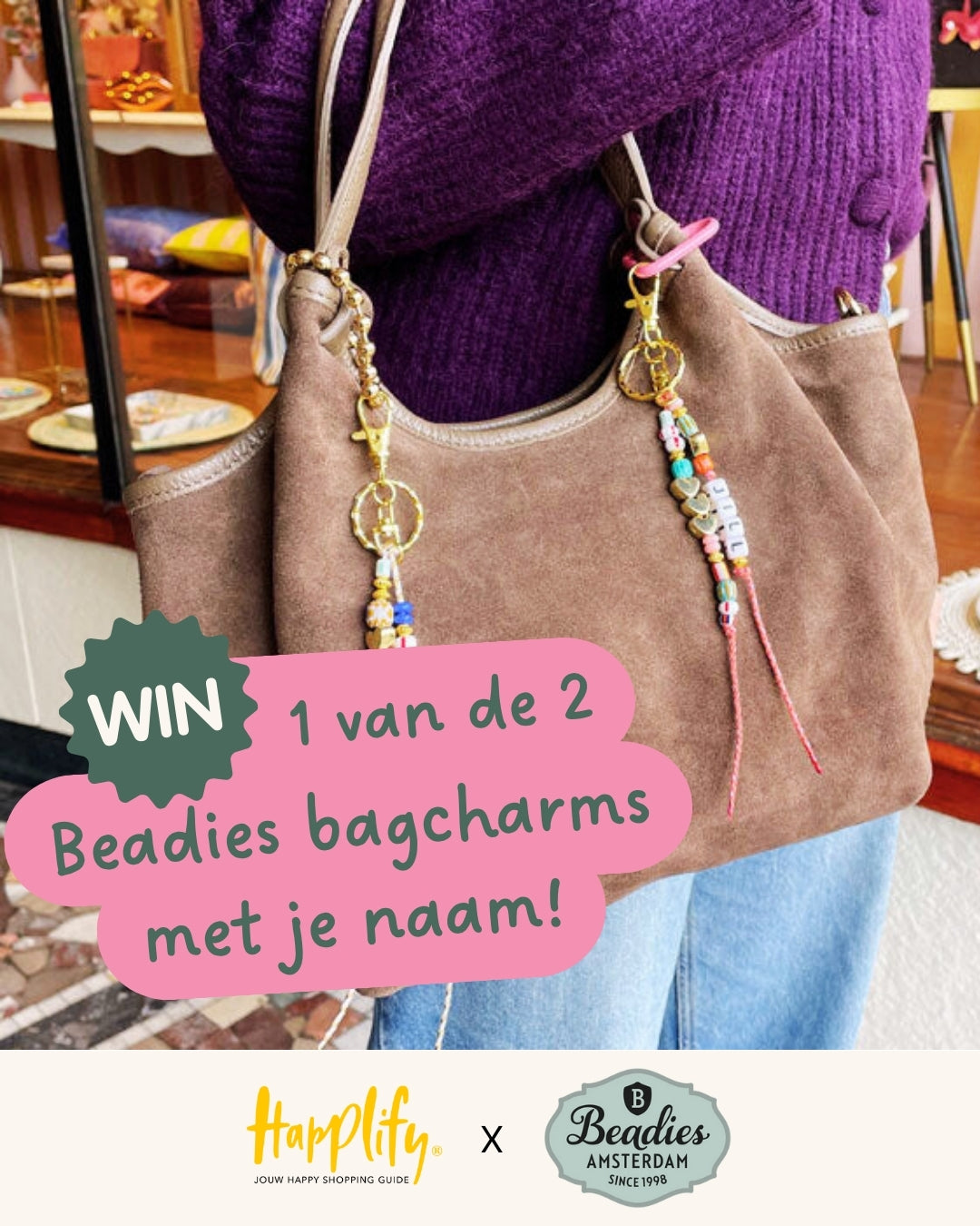 Beadies bagcharm winactie Happlify